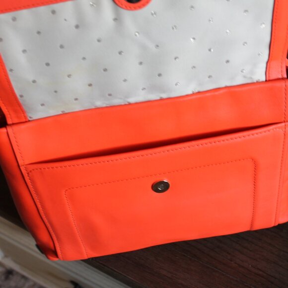 Kate Spade Janis Bow Terrace Maraschino Leather coral medium handbag - Picture 7 of 8